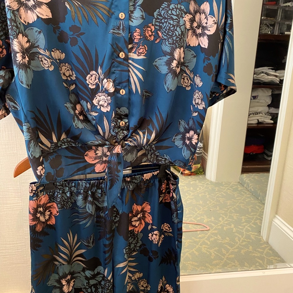 Midnight silk pajama set